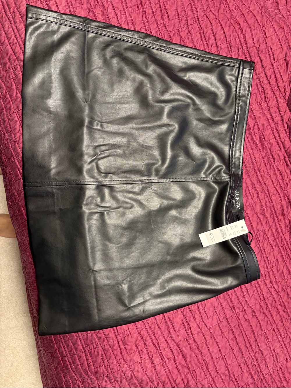 Faux leather black mini